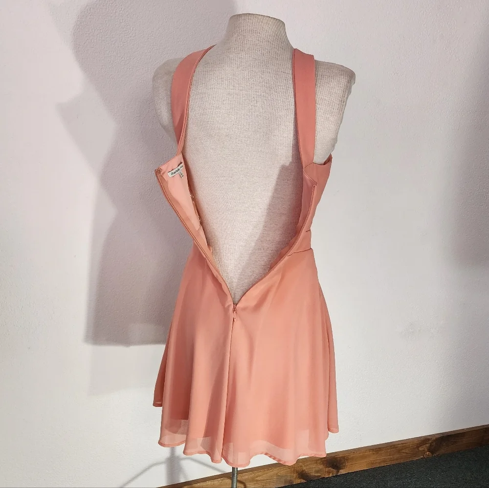 Charlotte Russe Dress Strapless Peach Size S - Picture 10 of 12